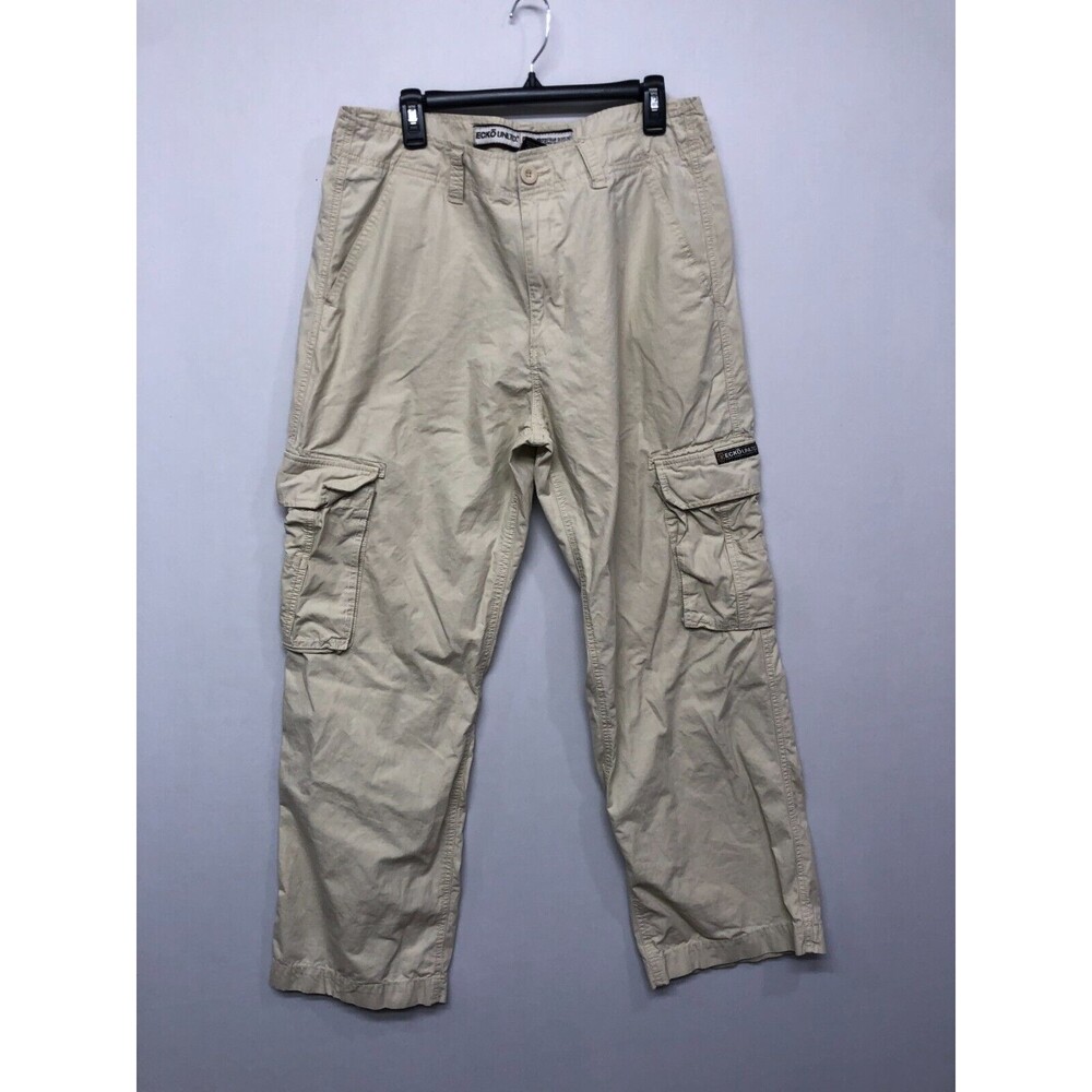 Vintage Ekco Unltd. Men Cargo Pants Size 34 Baggy Hip Hop Y2K Ripstop M213 -22